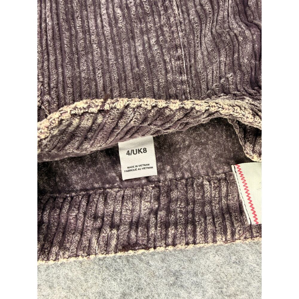 BDG Pants Women's 4 Purple Corduroy Cargo Utility Straight Leg Casual Pockets - Picture 8 of 9